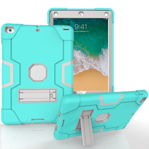 Contrast Color Robot Shockproof Silicone + PC Protective Case with Holder For iPad 9.7 (2017) / (2018)(Grey + Mint Green)
Contrast Color Robot Shockproof Silicone + PC Protective Case with Holder For iPad 9.7 (2017) / (2018)(Grey + Mint Green)