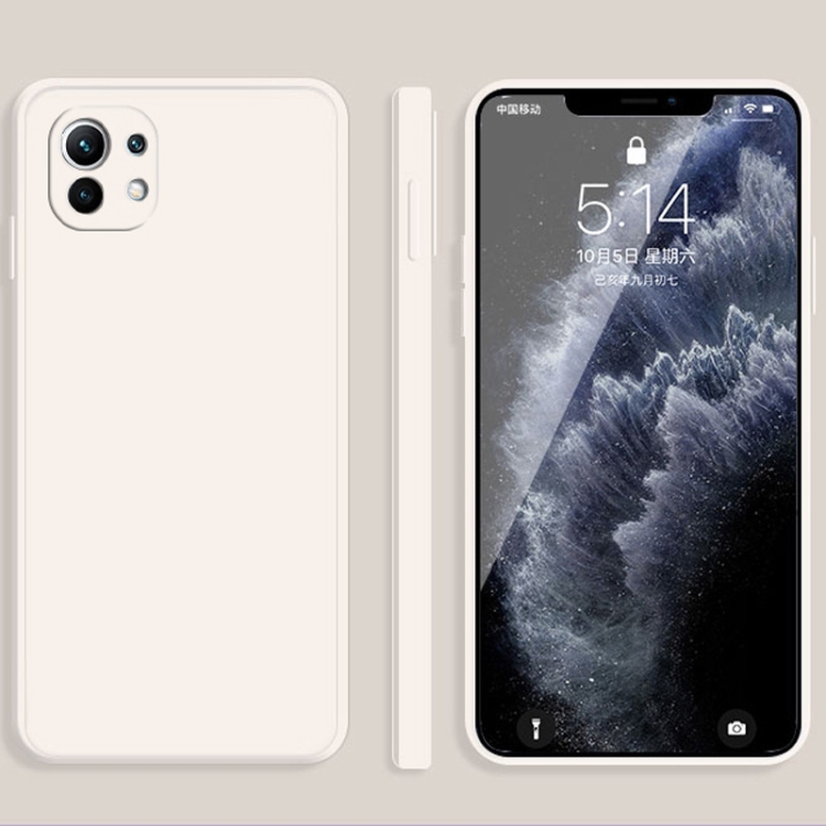 For Xiaomi Mi 11 Solid Color Imitation Liquid Silicone Straight Edge Dropproof Full Coverage Protective Case(White)
For Xiaomi Mi 11 Solid Color Imitation Liquid Silicone Straight Edge Dropproof Full Coverage Protective Case(White)