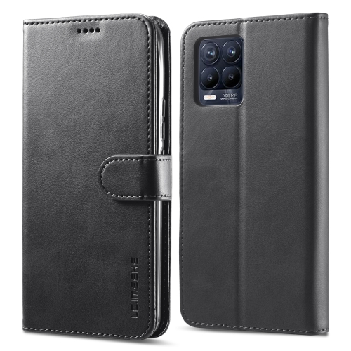 

For OPPO Realme 8 / 8 Pro LC.IMEEKE Calf Texture Horizontal Flip Leather Case, with Holder & Card Slots & Wallet(Black)