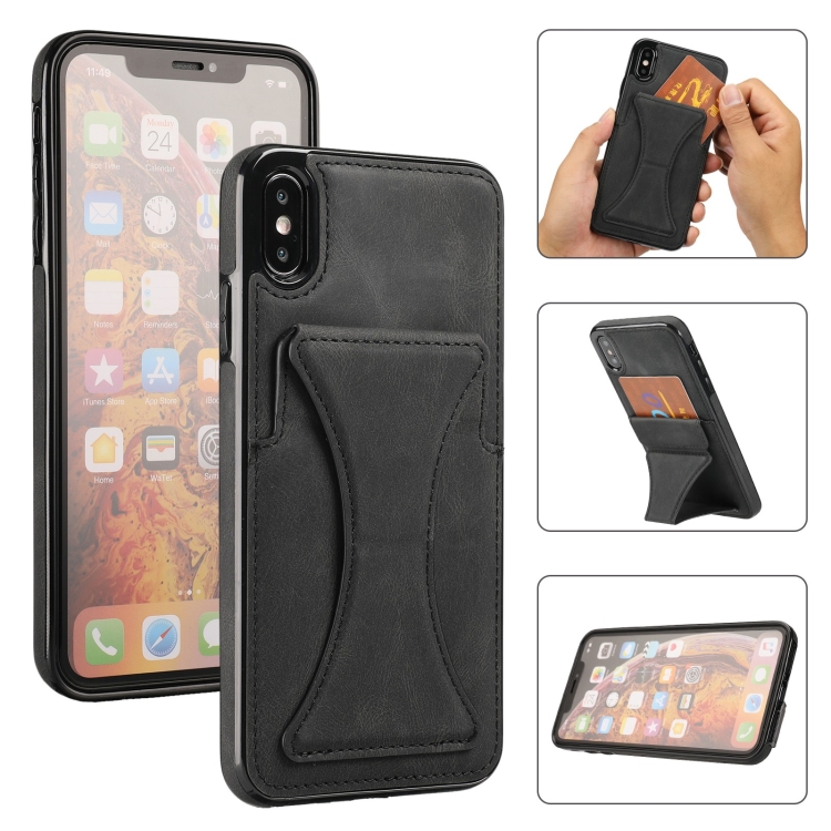 Ultra-thin Shockproof Protective Case with Holder & Metal Magnetic Function For iPhone XS / X(Black)
Ultra-thin Shockproof Protective Case with Holder & Metal Magnetic Function For iPhone XS / X(Black)