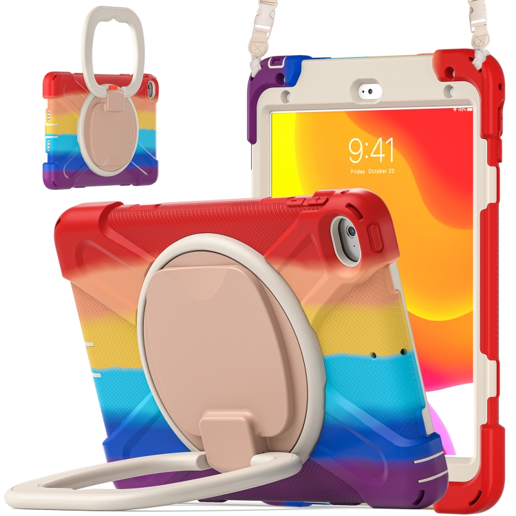 Silicone + PC Protective Case with Holder & Shoulder Strap For iPad mini 5 / 4(Rainbow Red)
Silicone + PC Protective Case with Holder & Shoulder Strap For iPad mini 5 / 4(Rainbow Red)