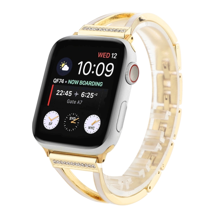 Fork Stainless Steel Strap Watch Band For Apple Watch Series 7 45mm / 6 & SE & 5 & 4 44mm / 3 & 2 & 1 42mm(White + Gold)
Fork Stainless Steel Strap Watch Band For Apple Watch Series 7 45mm / 6 & SE & 5 & 4 44mm / 3 & 2 & 1 42mm(White + Gold)