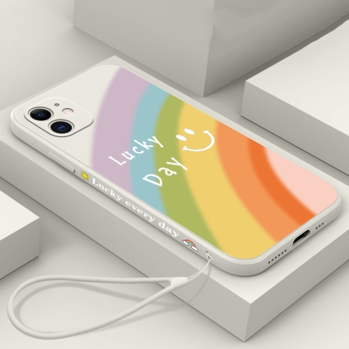 Straight Edge Rainbow Pattern Liquid Silicone Protective Case with Hand Strap For iPhone 12(Antique White)
Straight Edge Rainbow Pattern Liquid Silicone Protective Case with Hand Strap For iPhone 12(Antique White)