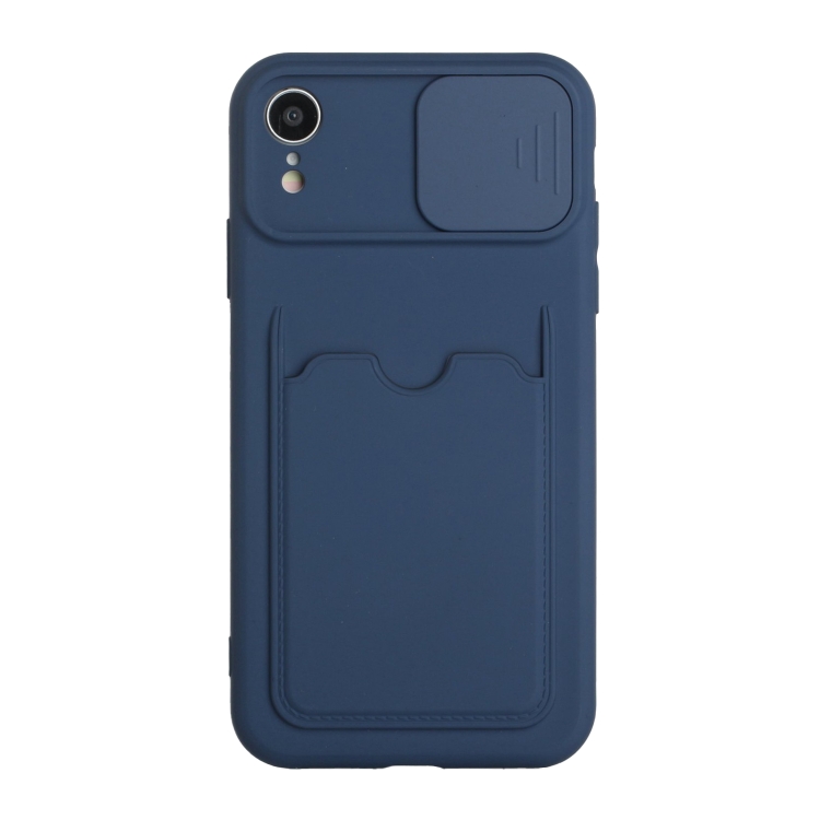 Sliding Camera Cover Design TPU Protective Case with Card Slot For iPhone XR(Dark Blue)
Sliding Camera Cover Design TPU Protective Case with Card Slot For iPhone XR(Dark Blue)