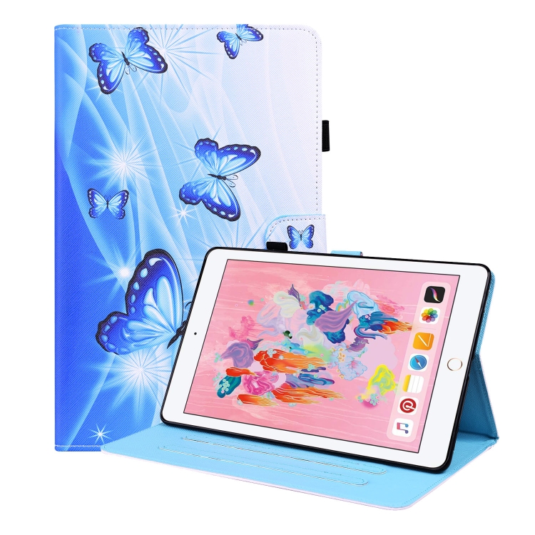 Animal Pattern Horizontal Flip Leather Case with Holder & Card Slots & Photo Frame & Sleep / Wake-up Function For iPad 9.7 2018 / 2017(Blue Butterfly)
Animal Pattern Horizontal Flip Leather Case with Holder & Card Slots & Photo Frame & Sleep / Wake-up Function For iPad 9.7 2018 / 2017(Blue Butterfly)