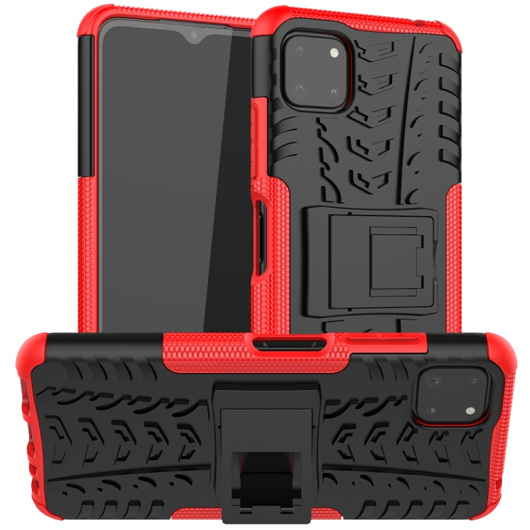 For Samsung Galaxy A22 5G Tire Texture Shockproof TPU+PC Protective Case with Holder(Red)
For Samsung Galaxy A22 5G Tire Texture Shockproof TPU+PC Protective Case with Holder(Red)