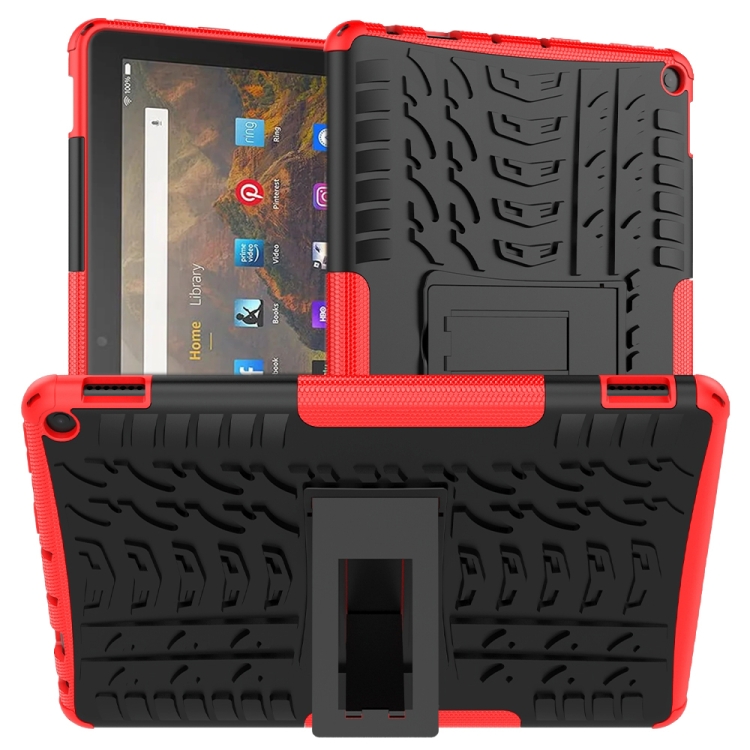 For Amazon Fire HD 10 2021 Tire Texture Shockproof TPU+PC Protective Case with Holder(Red)
For Amazon Fire HD 10 2021 Tire Texture Shockproof TPU+PC Protective Case with Holder(Red)
