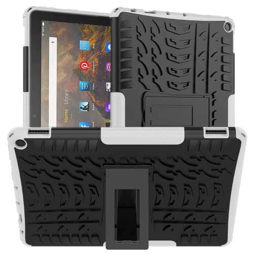 For Amazon Fire HD 10 2021 Tire Texture Shockproof TPU+PC Protective Case with Holder(White)
For Amazon Fire HD 10 2021 Tire Texture Shockproof TPU+PC Protective Case with Holder(White)