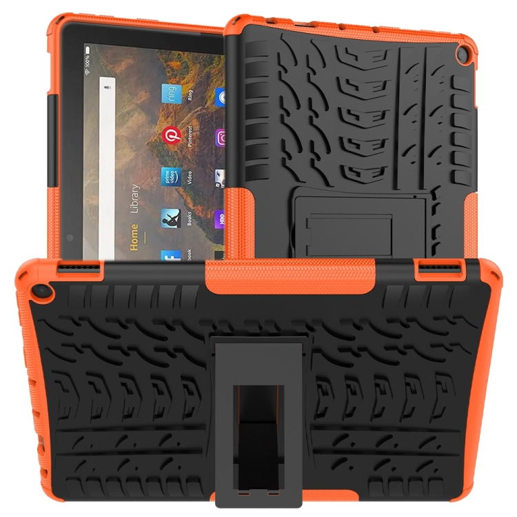 For Amazon Fire HD 10 2021 Tire Texture Shockproof TPU+PC Protective Case with Holder(Orange)
For Amazon Fire HD 10 2021 Tire Texture Shockproof TPU+PC Protective Case with Holder(Orange)