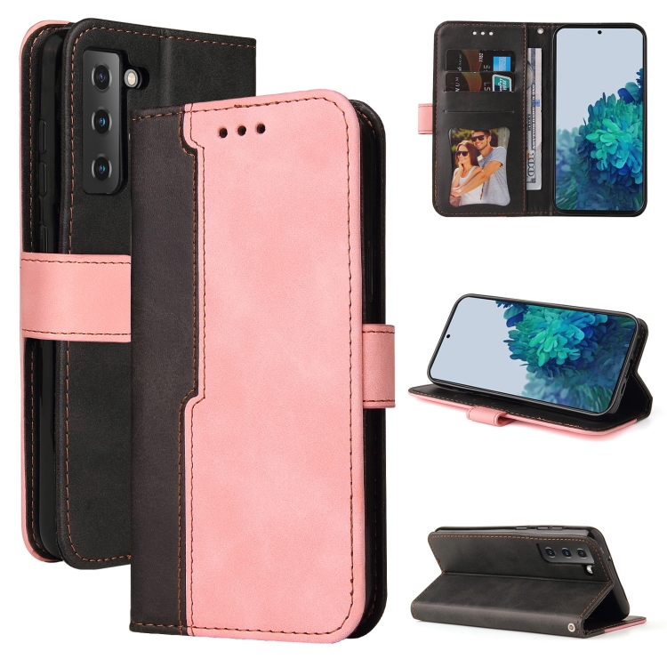For Samsung Galaxy S21 FE Business Stitching-Color Horizontal Flip PU Leather Case with Holder & Card Slots & Photo Frame(Pink)
For Samsung Galaxy S21 FE Business Stitching-Color Horizontal Flip PU Leather Case with Holder & Card Slots & Photo Frame(Pink)