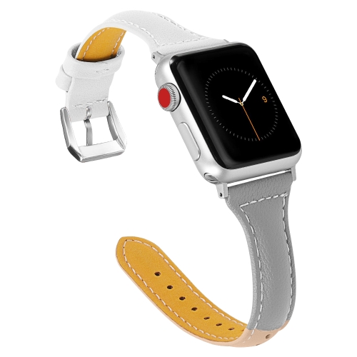 Three-color T-shape Leather Watch Band For Apple Watch Series 7 45mm / 6 & SE & 5 & 4 44mm / 3 & 2 & 1 42mm (Apricot Grey + White)
Three-color T-shape Leather Watch Band For Apple Watch Series 7 45mm / 6 & SE & 5 & 4 44mm / 3 & 2 & 1 42mm (Apricot Grey + White)