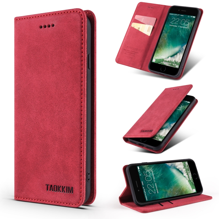 TAOKKIM Retro Matte PU Horizontal Flip Leather Case with Holder & Card Slots For iPhone 7 / 8 / SE 2020(Red)
TAOKKIM Retro Matte PU Horizontal Flip Leather Case with Holder & Card Slots For iPhone 7 / 8 / SE 2020(Red)