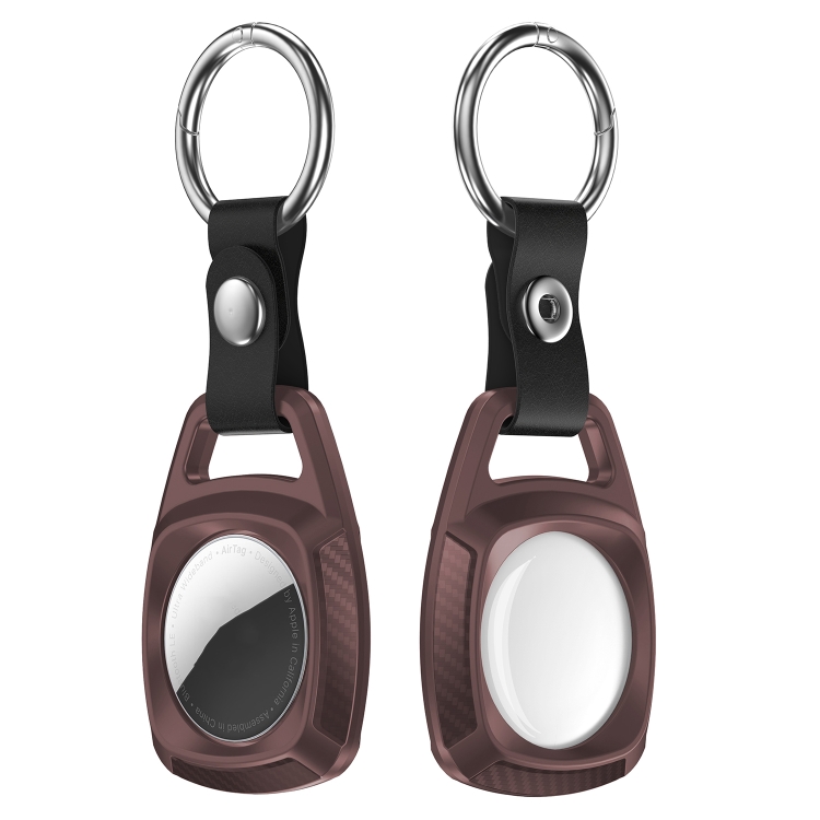 TPU Carbon Fiber Texture Shockproof Protective Cover Case with Keychain Ring For AirTag(Wine Red)
TPU Carbon Fiber Texture Shockproof Protective Cover Case with Keychain Ring For AirTag(Wine Red)