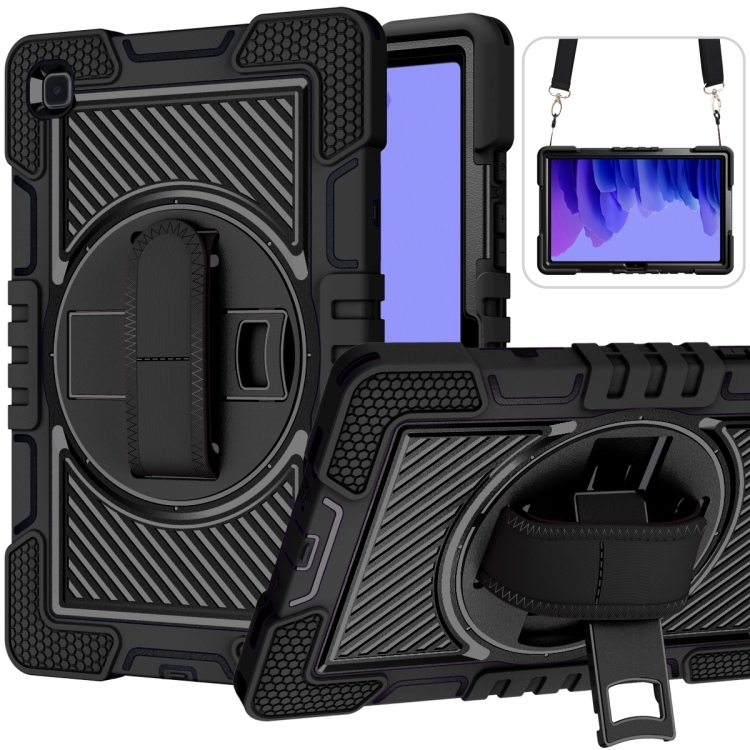 360 Degree Rotation Contrast Color Shockproof Silicone + PC Case with Holder & Hand Grip Strap & Shoulder Strap For Samsung Galaxy Tab A7 10.4 (2020) T500/T505(Black)
360 Degree Rotation Contrast Color Shockproof Silicone + PC Case with Holder & Hand Grip Strap & Shoulder Strap For Samsung Galaxy Tab A7 10.4 (2020) T500/T505(Black)