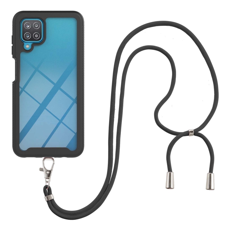 For Samsung Galaxy A12 Starry Sky Solid Color Series Shockproof PC + TPU Protective Case with Neck Strap(Black)
For Samsung Galaxy A12 Starry Sky Solid Color Series Shockproof PC + TPU Protective Case with Neck Strap(Black)