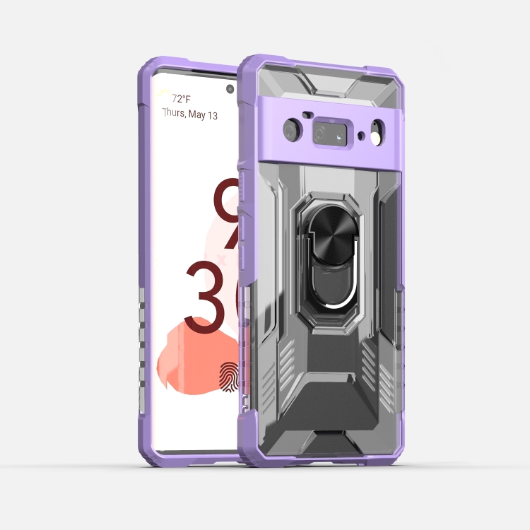 For Google Pixel 6 Pro PC + TPU Shockproof Protective Case with Metal Ring Holder(Purple)
For Google Pixel 6 Pro PC + TPU Shockproof Protective Case with Metal Ring Holder(Purple)