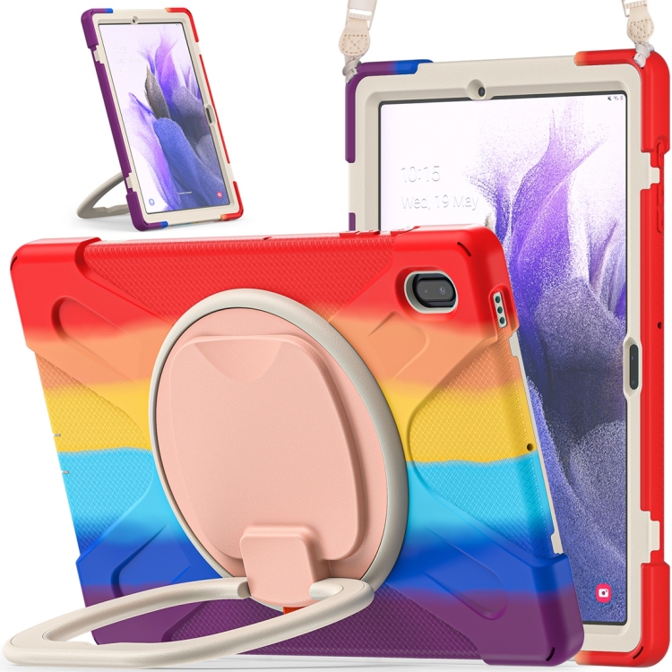 For Samsung Galaxy Tab S7 FE T730 Silicone + PC Protective Case with Holder & Shoulder Strap(Colorful Red)
For Samsung Galaxy Tab S7 FE T730 Silicone + PC Protective Case with Holder & Shoulder Strap(Colorful Red)
