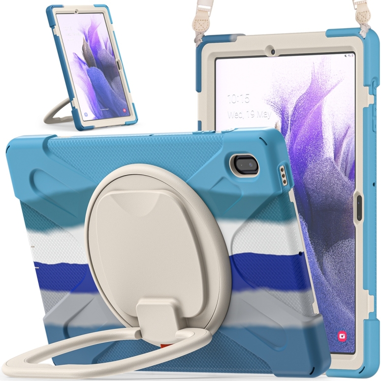 For Samsung Galaxy Tab S7 FE T730 Silicone + PC Protective Case with Holder & Shoulder Strap(Colorful Blue)
For Samsung Galaxy Tab S7 FE T730 Silicone + PC Protective Case with Holder & Shoulder Strap(Colorful Blue)