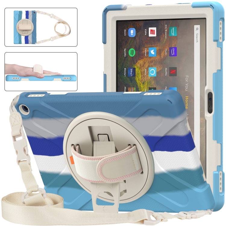 For Amazon Kindle Fire HD 10 2021 Silicone + PC Protective Case with Holder & Shoulder Strap(Colorful Blue)
For Amazon Kindle Fire HD 10 2021 Silicone + PC Protective Case with Holder & Shoulder Strap(Colorful Blue)