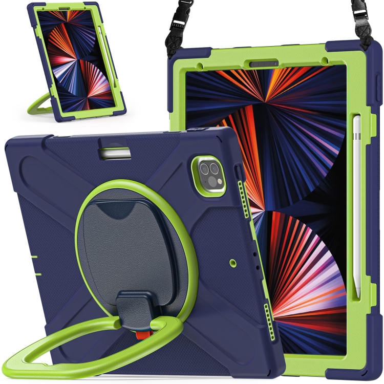 Silicone + PC Protective Tablet Case with Holder & Shoulder Strap For iPad Pro 12.9 2021(Navy Blue + Lime)
Silicone + PC Protective Tablet Case with Holder & Shoulder Strap For iPad Pro 12.9 2021(Navy Blue + Lime)