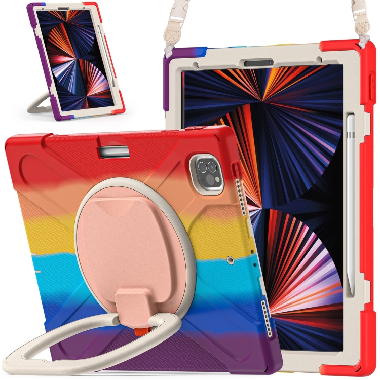 Silicone + PC Protective Tablet Case with Holder & Shoulder Strap For iPad Pro 12.9 2021(Colorful Red)
Silicone + PC Protective Tablet Case with Holder & Shoulder Strap For iPad Pro 12.9 2021(Colorful Red)