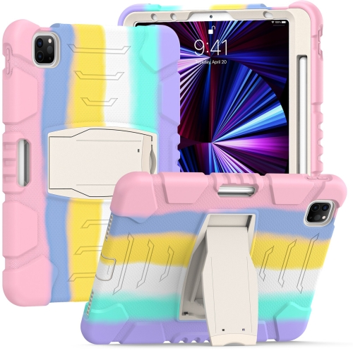 3-Layer Protection Screen Frame + PC + Silicone Shockproof Combination Tablet Case with Holder For iPad Pro 11 2021 / 2020 / 2018(Colorful Pink)
3-Layer Protection Screen Frame + PC + Silicone Shockproof Combination Tablet Case with Holder For iPad Pro 11 2021 / 2020 / 2018(Colorful Pink)