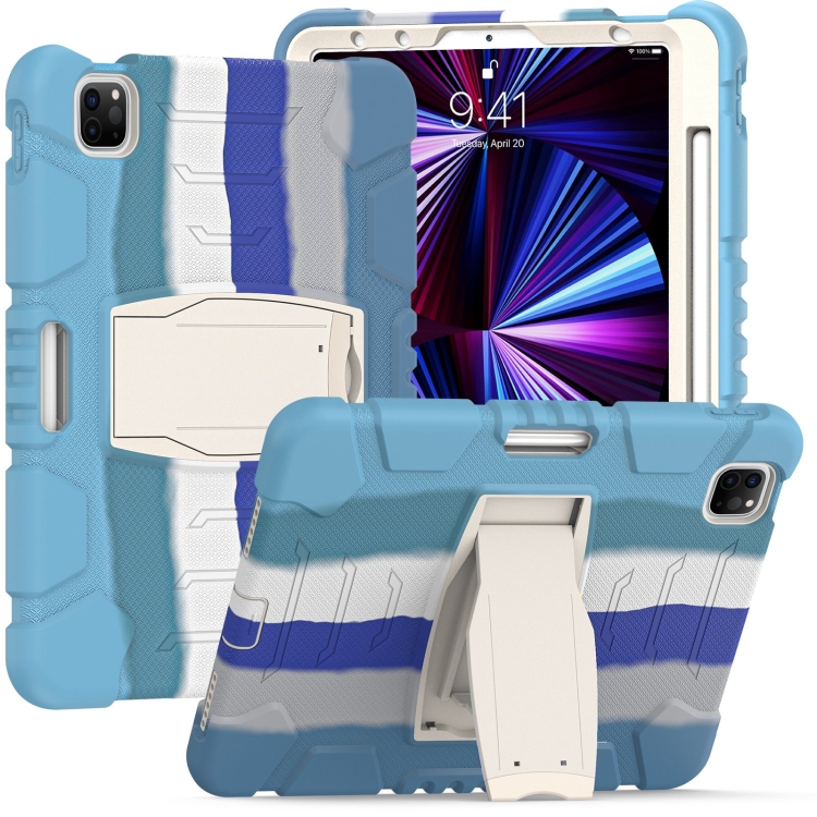 3-Layer Protection Screen Frame + PC + Silicone Shockproof Combination Tablet Case with Holder For iPad Pro 11 2021 / 2020 / 2018(Colorful Blue)
3-Layer Protection Screen Frame + PC + Silicone Shockproof Combination Tablet Case with Holder For iPad Pro 11 2021 / 2020 / 2018(Colorful Blue)