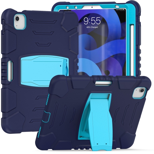 3-Layer PC + Silicone Shockproof Tablet Case with Holder For iPad Air 2020 10.9(NavyBlue+Blue)
3-Layer PC + Silicone Shockproof Tablet Case with Holder For iPad Air 2020 10.9(NavyBlue+Blue)