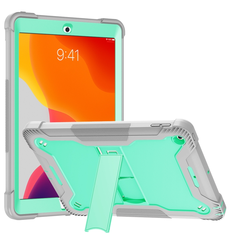 Silicone + PC Shockproof Protective Case with Holder For iPad 10.2 2021 / 2020 / 2019(Gray + Green)
Silicone + PC Shockproof Protective Case with Holder For iPad 10.2 2021 / 2020 / 2019(Gray + Green)