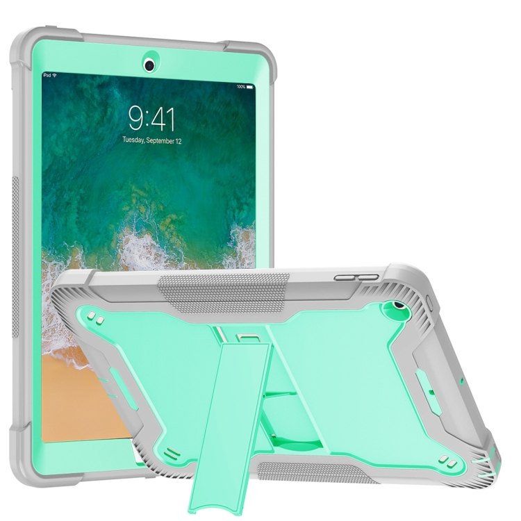 Silicone + PC Shockproof Protective Case with Holder For iPad 9.7 inch (2017/2018)(Gray + Green)
Silicone + PC Shockproof Protective Case with Holder For iPad 9.7 inch (2017/2018)(Gray + Green)