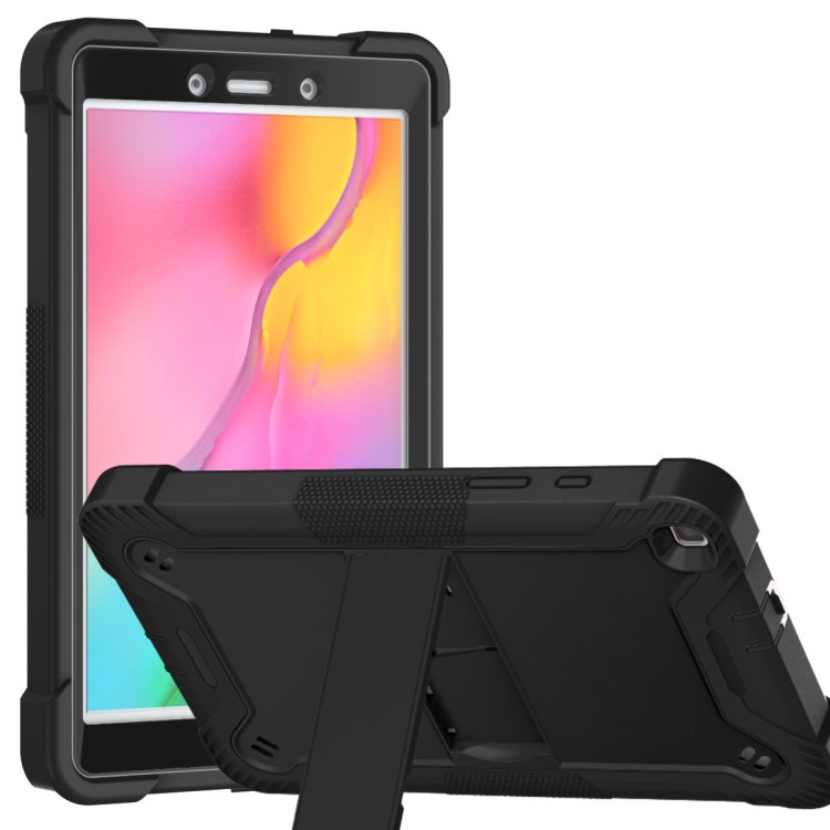 For Samsung Galaxy Tab A 8.0 2019 Silicone + PC Shockproof Protective Case with Holder(Black) 
For Samsung Galaxy Tab A 8.0 2019 Silicone + PC Shockproof Protective Case with Holder(Black)
