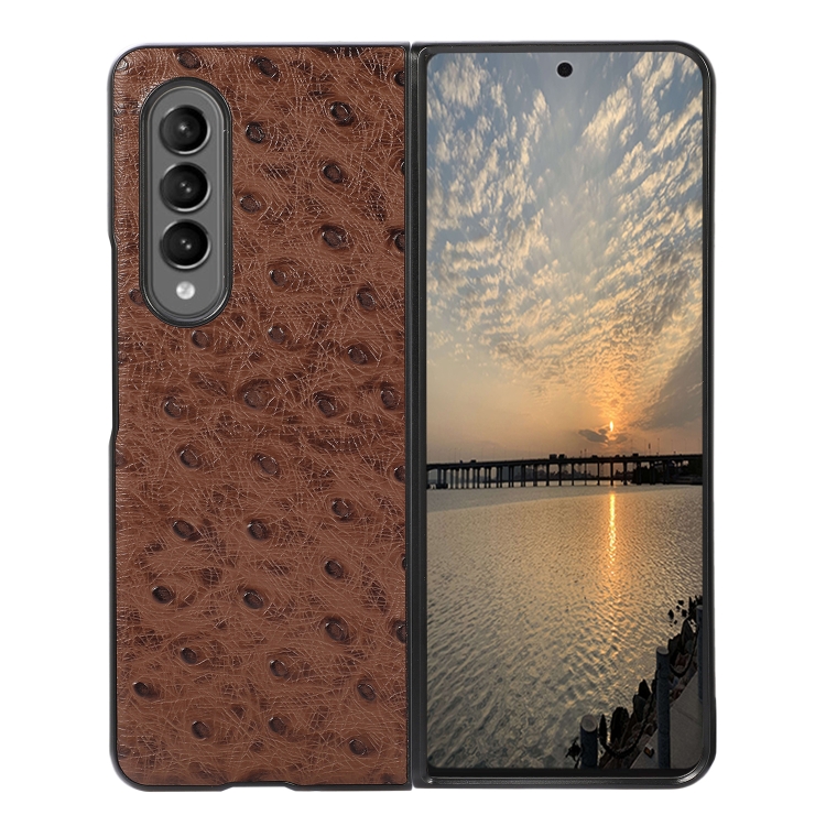 For Samsung Galaxy Z Fold3 5G Ostrich Skin Texture Shockproof Protective Leather Case(Brown)
For Samsung Galaxy Z Fold3 5G Ostrich Skin Texture Shockproof Protective Leather Case(Brown)
