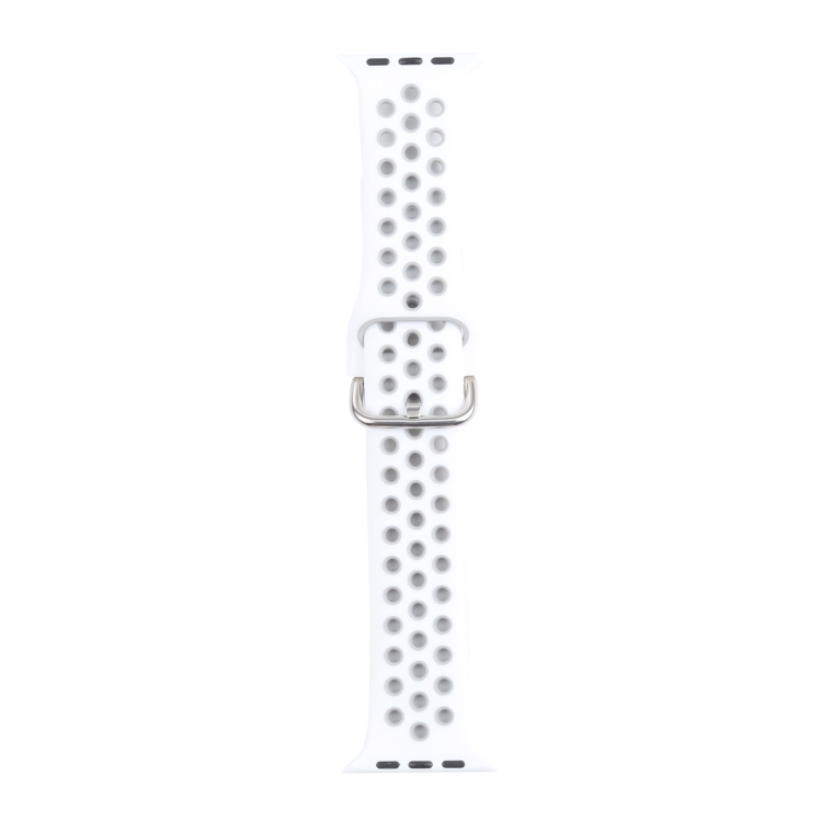 Metal Buckle Silicone Watch Band For Apple Watch Series 7 45mm / 6 & SE & 5 & 4 44mm / 3 & 2 & 1 42mm(White+Gray)
Metal Buckle Silicone Watch Band For Apple Watch Series 7 45mm / 6 & SE & 5 & 4 44mm / 3 & 2 & 1 42mm(White+Gray)