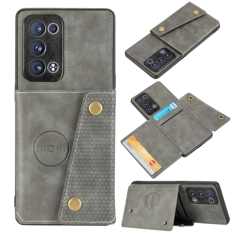 For OPPO Reno6 Pro+ 5G Double Buckle PU + TPU Shockproof Magnetic Protective Case with Card Slot & Holder(Grey)
For OPPO Reno6 Pro+ 5G Double Buckle PU + TPU Shockproof Magnetic Protective Case with Card Slot & Holder(Grey)
