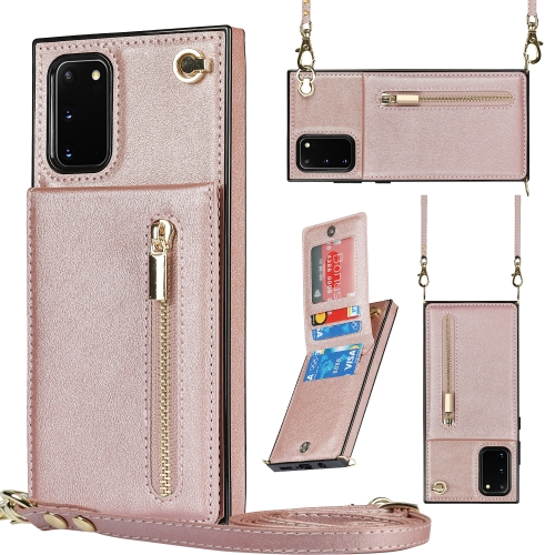 For Samsung Galaxy S20 FE 5G Cross-body Zipper Square TPU+PU Back Cover Case with Holder & Card Slots & Wallet & Strap(Rose Gold)
For Samsung Galaxy S20 FE 5G Cross-body Zipper Square TPU+PU Back Cover Case with Holder & Card Slots & Wallet & Strap(Rose Gold)