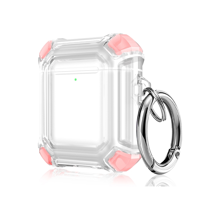 Four Corners Anti-fall Wireless Earphone Dual-color PC Protective Case with Hook For AirPods 1/2(Pink)
Four Corners Anti-fall Wireless Earphone Dual-color PC Protective Case with Hook For AirPods 1/2(Pink)