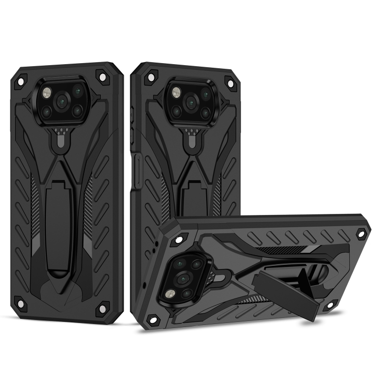For Xiaomi Poco X3 / X3 NFC / X3 Pro Shockproof TPU + PC Protective Case with Holder(Black)
For Xiaomi Poco X3 / X3 NFC / X3 Pro Shockproof TPU + PC Protective Case with Holder(Black)
