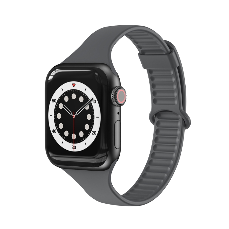 TPU Sliding Buckle Watch Band For Apple Watch Series 8&7 41mm / SE 2&6&SE&5&4 40mm / 3&2&1 38mm(Dark Grey)
TPU Sliding Buckle Watch Band For Apple Watch Series 8&7 41mm / SE 2&6&SE&5&4 40mm / 3&2&1 38mm(Dark Grey)
