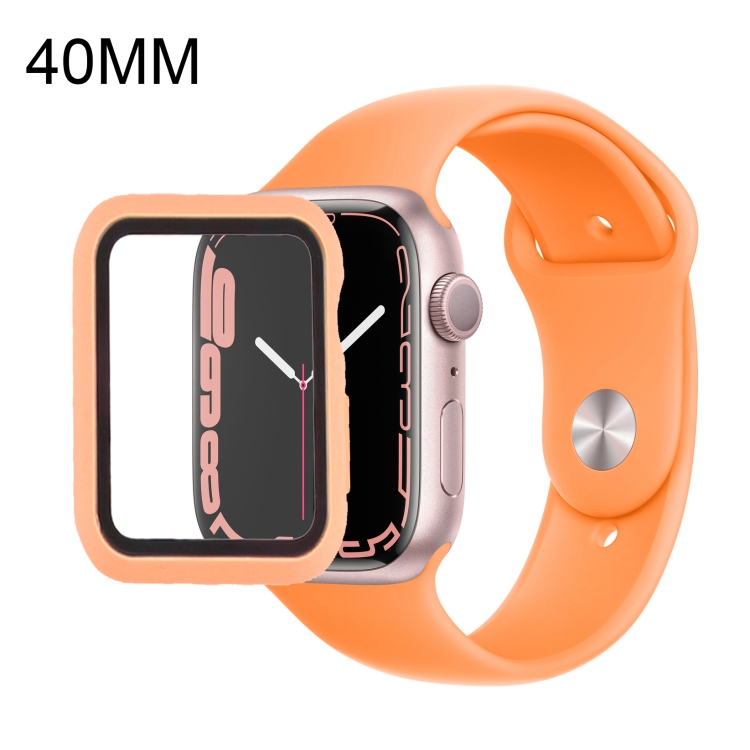 Silicone Watch Band + Watch Protective Case with Screen Protector Set For Apple Watch Series 6 & SE & 5 & 4 40mm (Light Orange)
Silicone Watch Band + Watch Protective Case with Screen Protector Set For Apple Watch Series 6 & SE & 5 & 4 40mm (Light Orange)