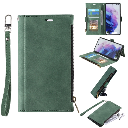 For Samsung Galaxy S21 5G Side Zipper Back Card Horizontal Flip PU Leather Case with Card Slots & Wallet & Photo Frame & Lanyard(Green)
For Samsung Galaxy S21 5G Side Zipper Back Card Horizontal Flip PU Leather Case with Card Slots & Wallet & Photo Frame & Lanyard(Green)