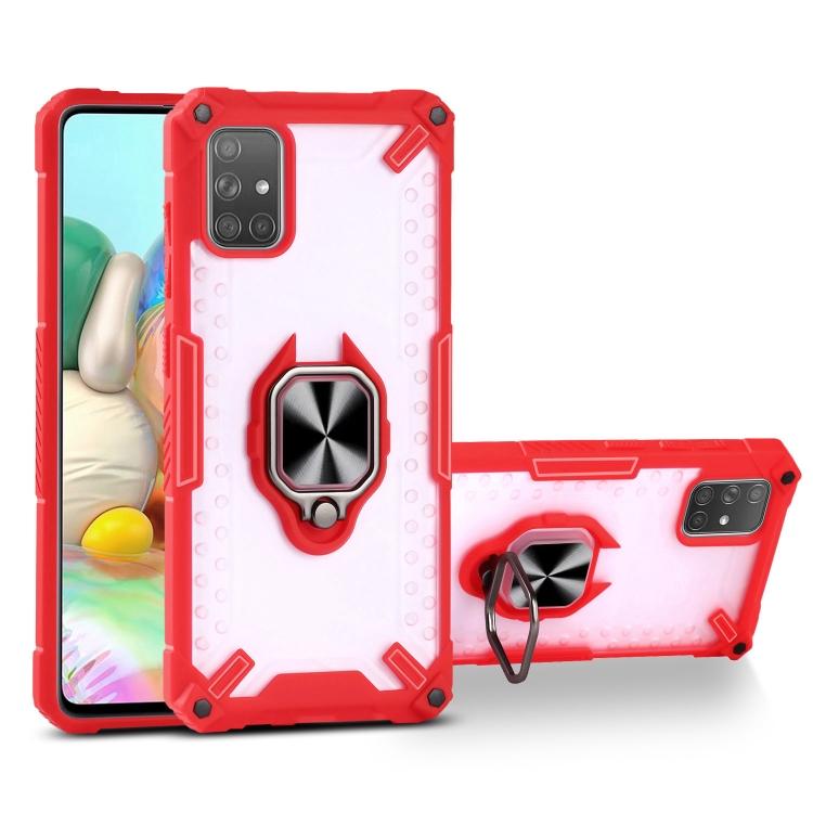 Matte TPU + PC Magnetic Shockproof Case with Ring Holder For Samsung Galaxy A71(Red)
Matte TPU + PC Magnetic Shockproof Case with Ring Holder For Samsung Galaxy A71(Red)
