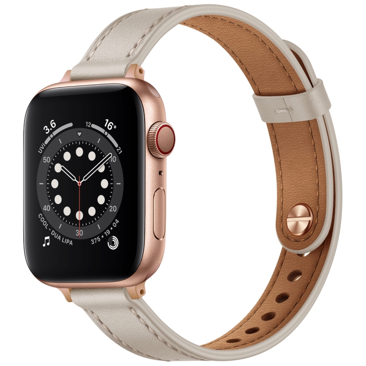 14mm Couple Style Leather Watch Band For Apple Watch Series 7 41mm / 6 & SE & 5 & 4 40mm / 3 & 2 & 1 38mm(Creamy-white)
14mm Couple Style Leather Watch Band For Apple Watch Series 7 41mm / 6 & SE & 5 & 4 40mm / 3 & 2 & 1 38mm(Creamy-white)