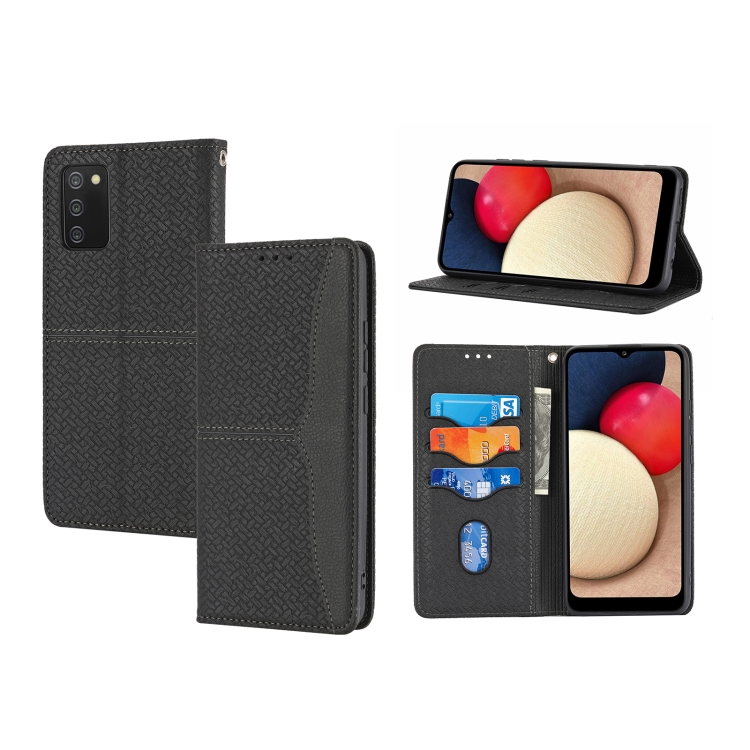 For Samsung Galaxy A03s Woven Texture Stitching Magnetic Horizontal Flip PU Leather Case with Holder & Card Slots & Wallet & Lanyard(Black)
For Samsung Galaxy A03s Woven Texture Stitching Magnetic Horizontal Flip PU Leather Case with Holder & Card Slots & Wallet & Lanyard(Black)