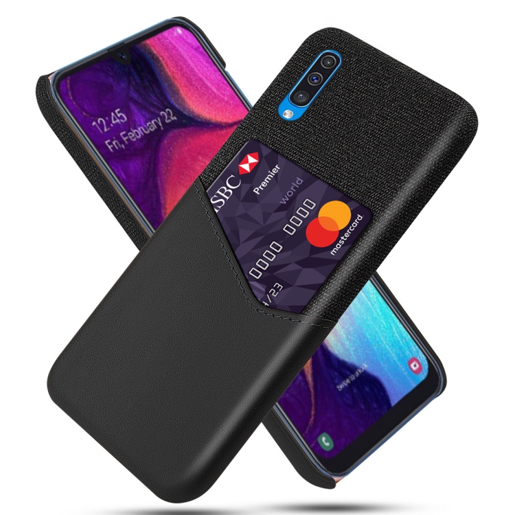 For Samsung Galaxy A50 Cloth Texture PC + PU Leather Back Cover Shockproof Case with Card Slot(Black) 
For Samsung Galaxy A50 Cloth Texture PC + PU Leather Back Cover Shockproof Case with Card Slot(Black)