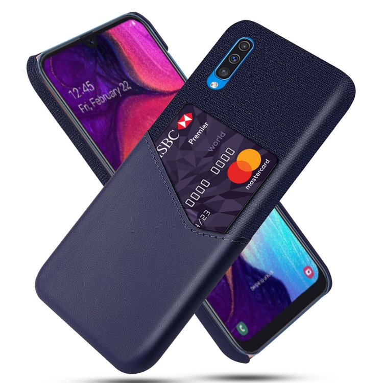 For Samsung Galaxy A50 Cloth Texture PC + PU Leather Back Cover Shockproof Case with Card Slot(Blue)
For Samsung Galaxy A50 Cloth Texture PC + PU Leather Back Cover Shockproof Case with Card Slot(Blue)