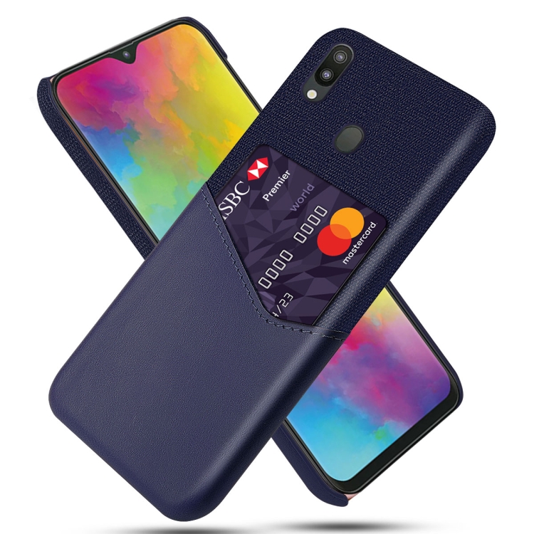 For Samsung Galaxy M20 Cloth Texture PC + PU Leather Back Cover Shockproof Case with Card Slot(Blue)
For Samsung Galaxy M20 Cloth Texture PC + PU Leather Back Cover Shockproof Case with Card Slot(Blue)