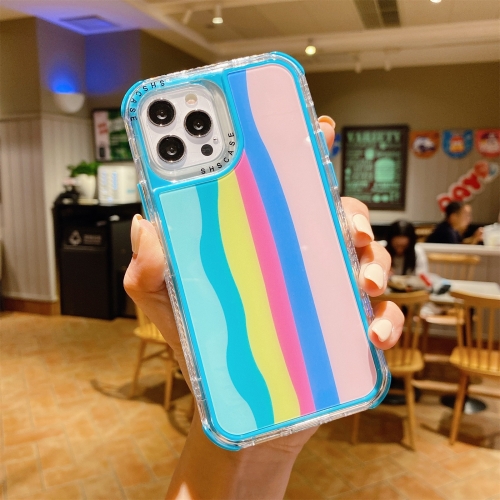Rainbow TPU + PC Glass Shockproof Case For iPhone 12 / 12 Pro(Rainbow Pattern Blue)
Rainbow TPU + PC Glass Shockproof Case For iPhone 12 / 12 Pro(Rainbow Pattern Blue)