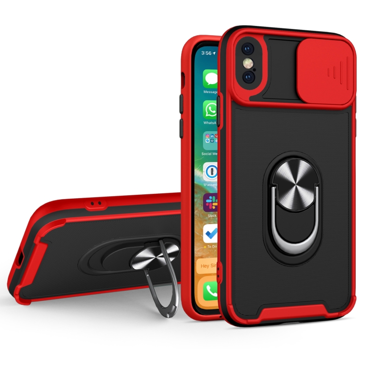 Sliding Camera Cover Design TPU + PC Magnetic Shockproof Case with Ring Holder For iPhone XS Max(Red)
Sliding Camera Cover Design TPU + PC Magnetic Shockproof Case with Ring Holder For iPhone XS Max(Red)