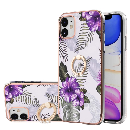Electroplating Pattern IMD TPU Shockproof Case with Rhinestone Ring Holder For iPhone 11(Purple Flower)
Electroplating Pattern IMD TPU Shockproof Case with Rhinestone Ring Holder For iPhone 11(Purple Flower)