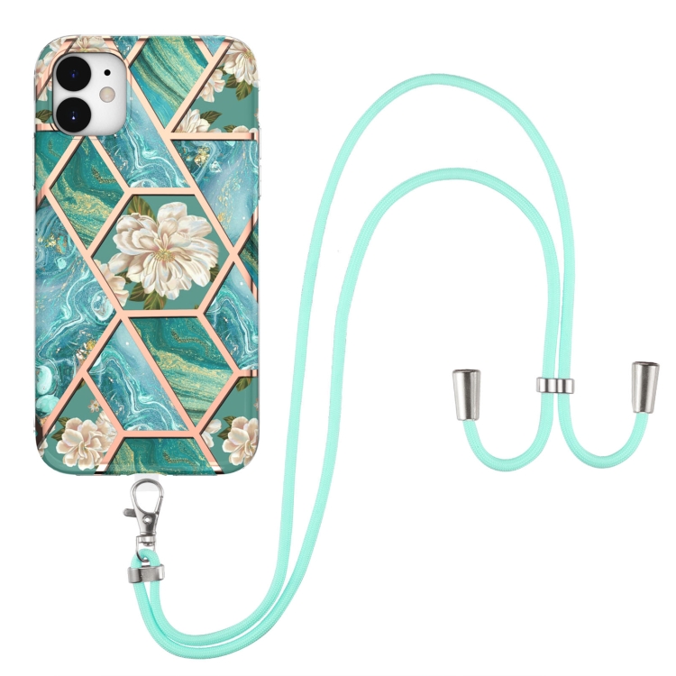 Electroplating Splicing Marble Flower Pattern TPU Shockproof Case with Lanyard For iPhone 11(Blue Flower)
Electroplating Splicing Marble Flower Pattern TPU Shockproof Case with Lanyard For iPhone 11(Blue Flower)